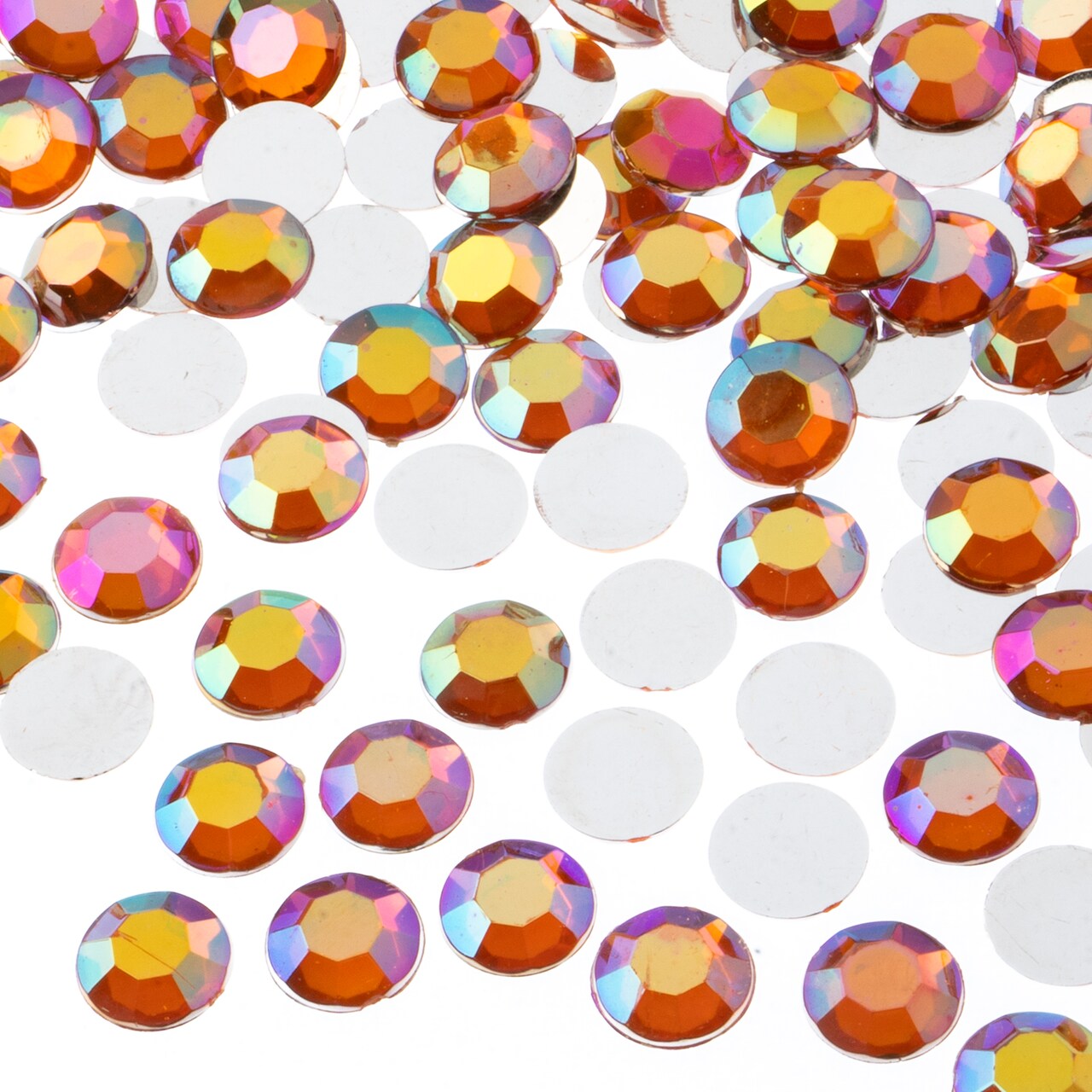 John Bead 10mm (SS45) Round Acrylic Flat Back Rhinestones, 500pcs